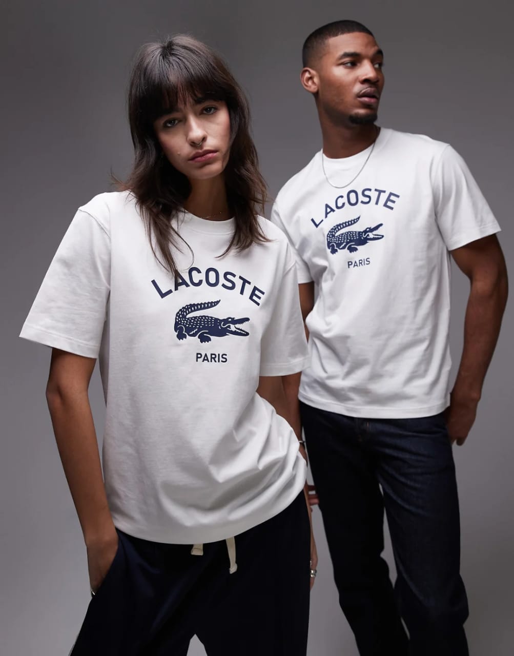 White Signature Print Cotton T-shirt