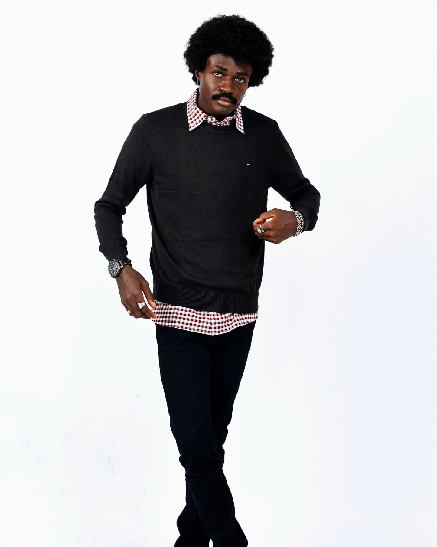 Tommy Hilfiger Black Crew Neck Sweater
