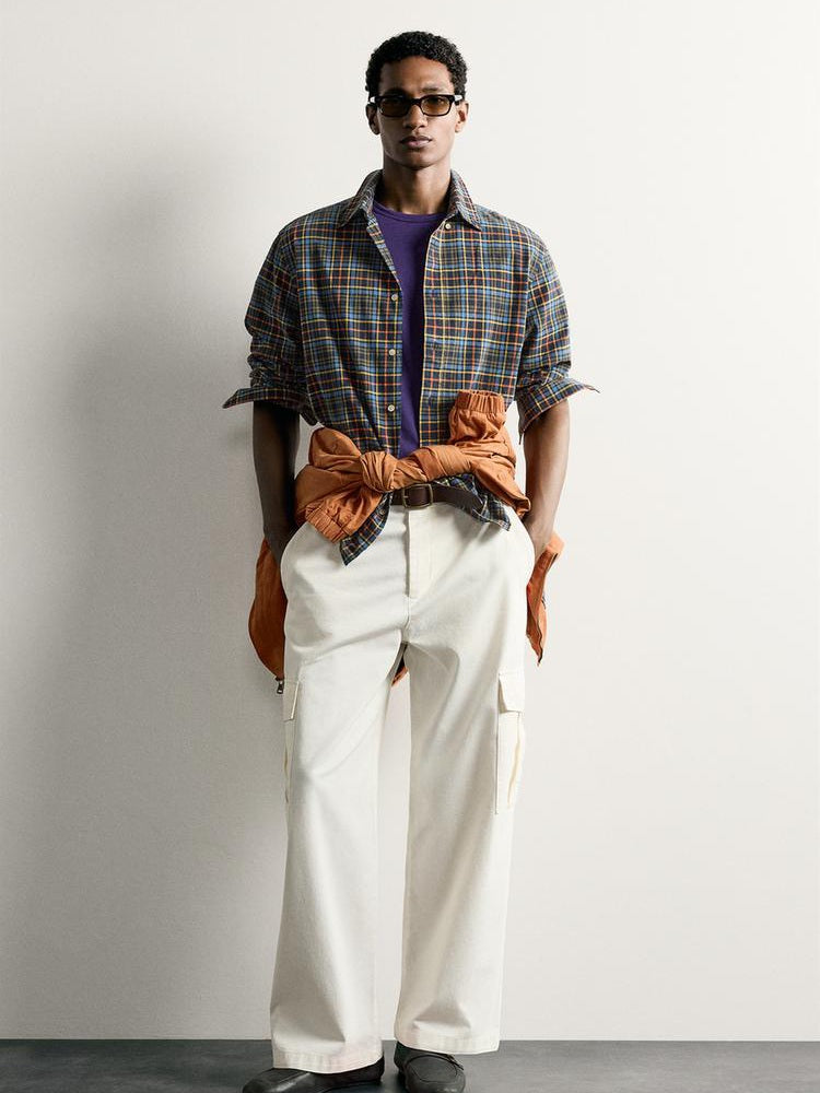 Zara Relaxed Fit Plaid Shirt