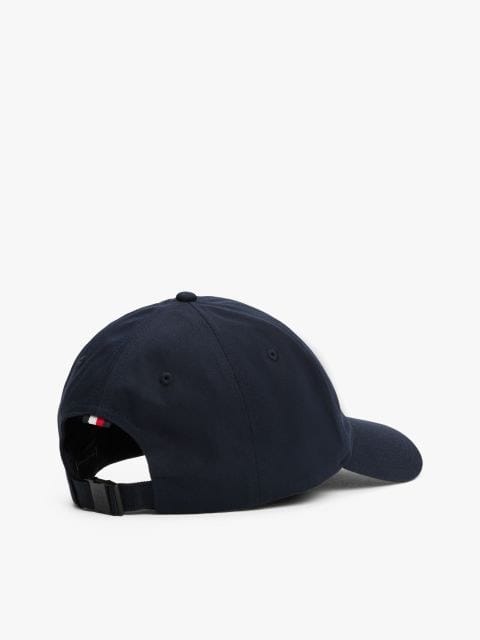 Navy Baseball Cap with Red Logo