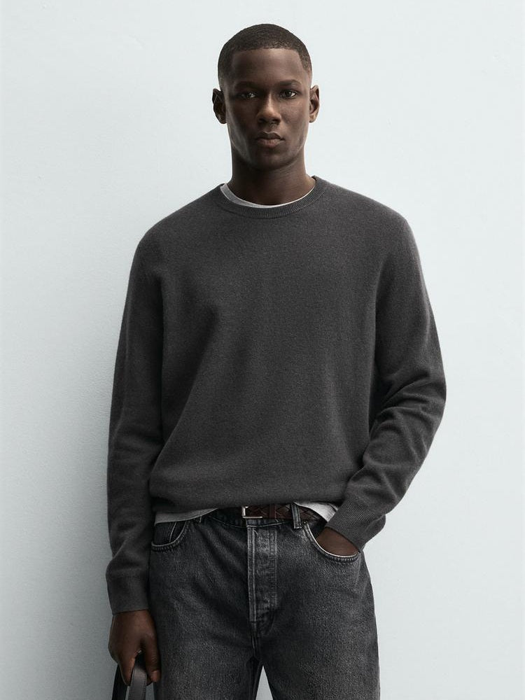 Zara Regular Fit Sweater In Grey