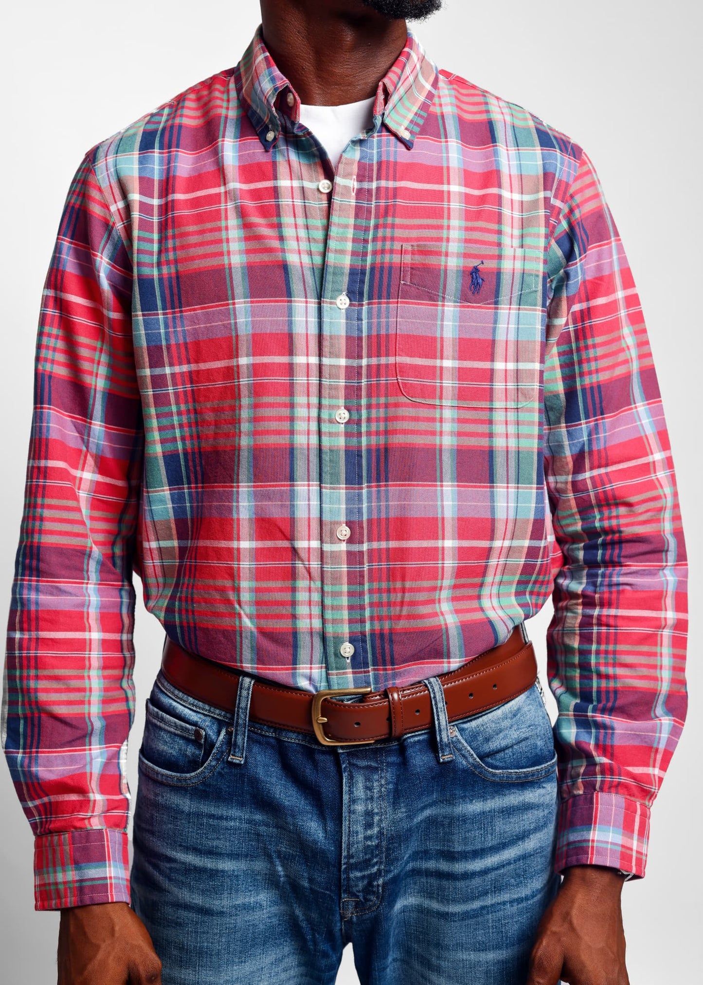 Regular Fit Plaid Oxford Shirt