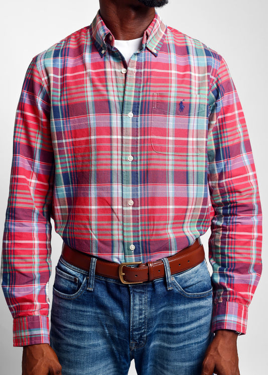 Regular Fit Plaid Oxford Shirt