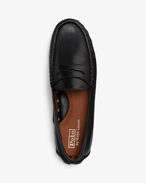 Polo Ralph Lauren Black Anders Leather Driver Loafer
