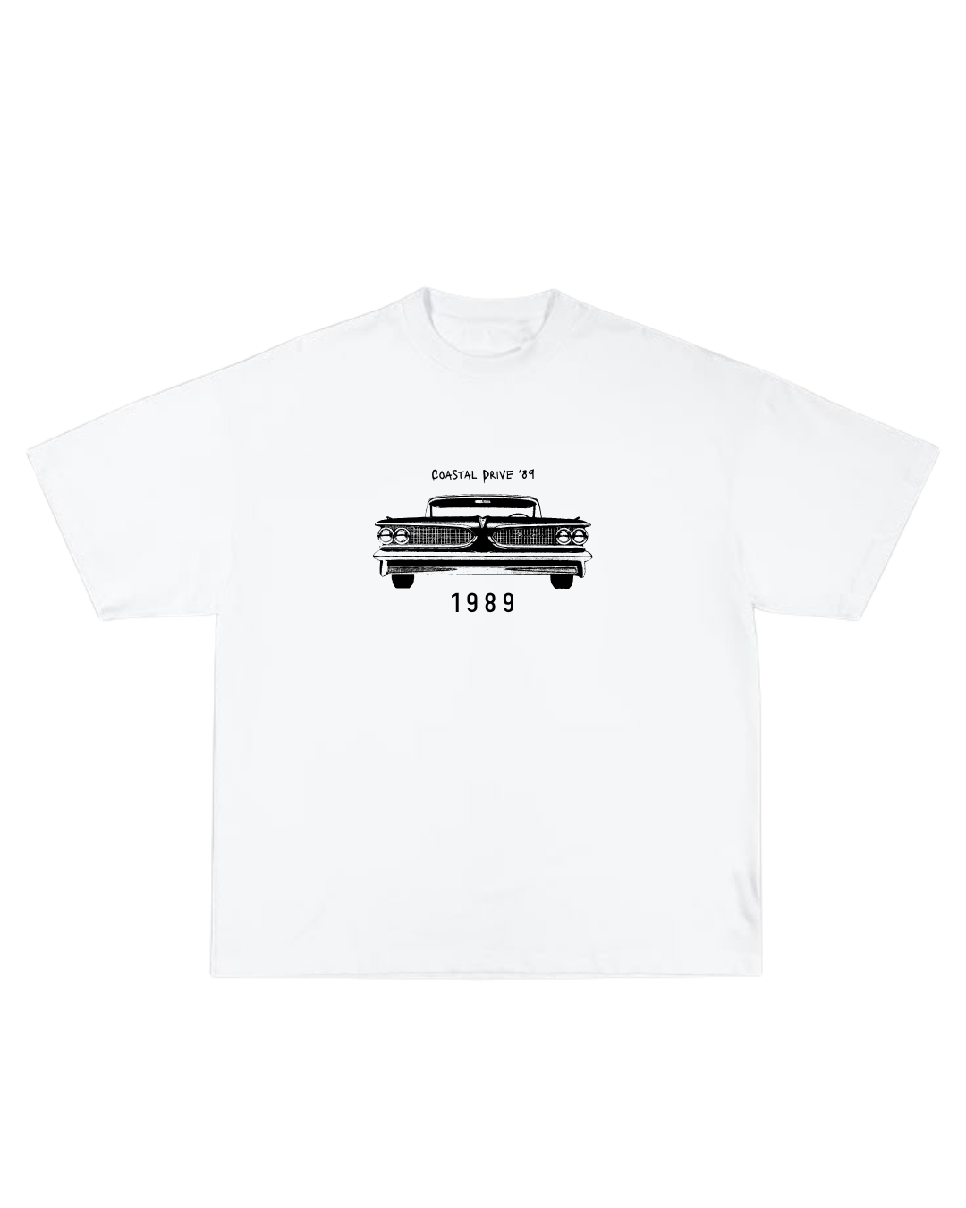 White Coastal Drive '89 Graphic T-shirt