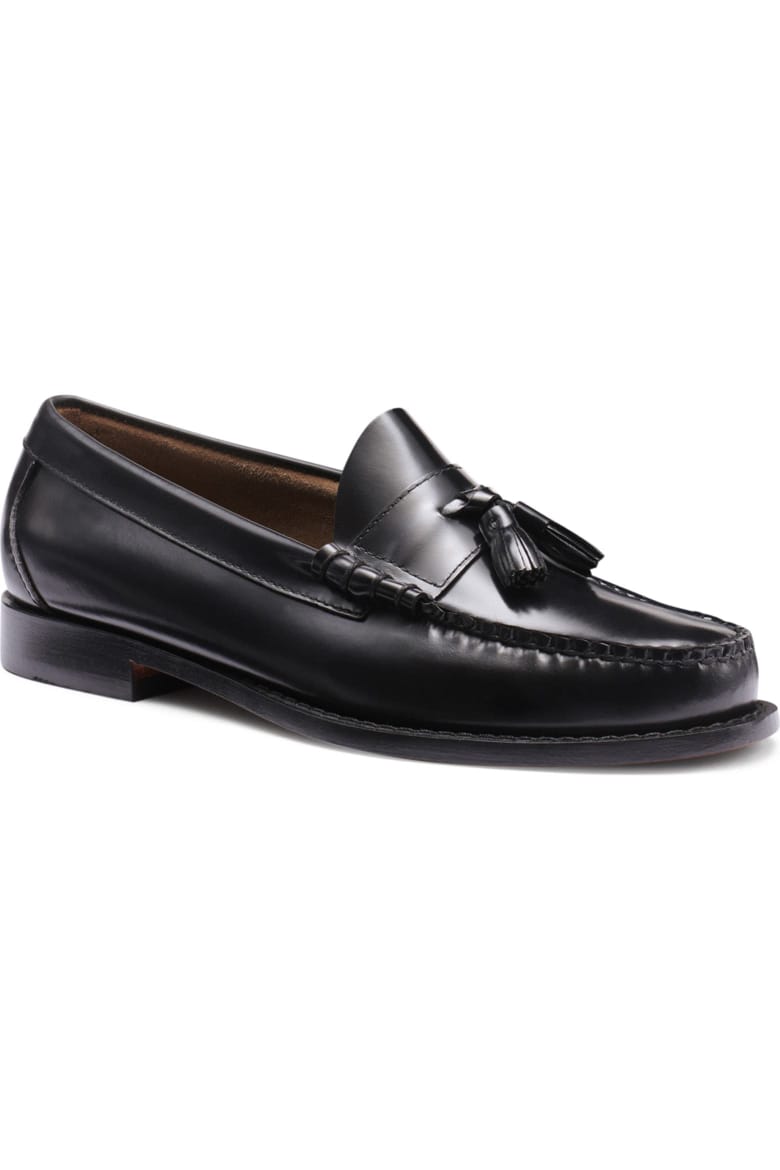 G.H.BASS Weejuns Lennox Tassel Leather Loafers in Black