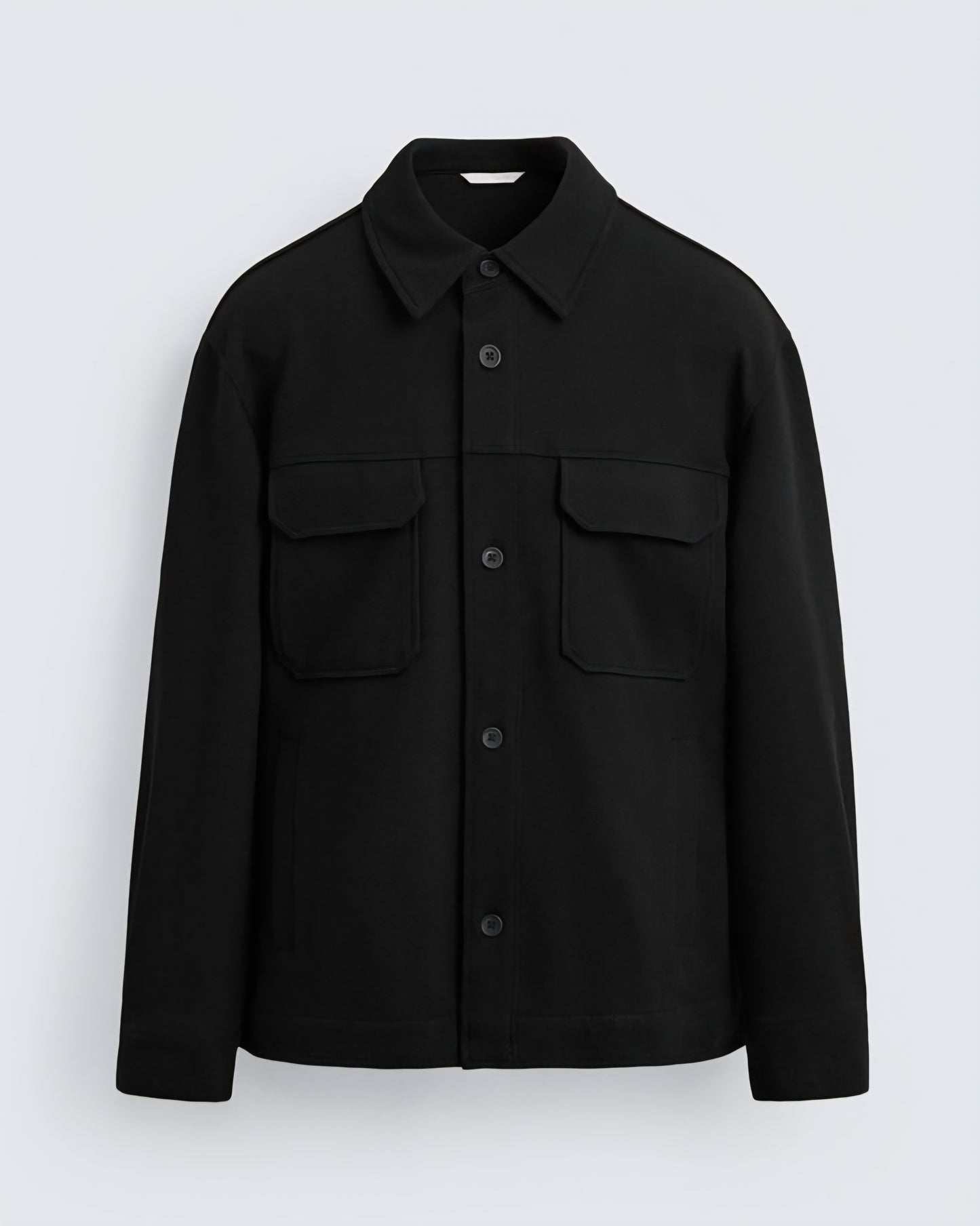 Zara Textured Overshirt in Black