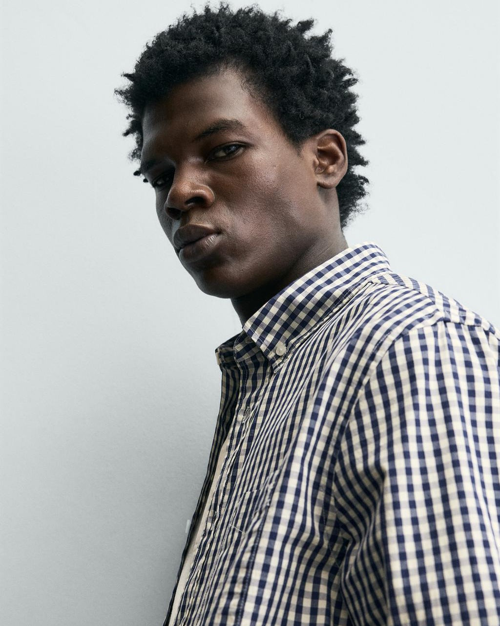 Zara Blue Checked Shirt with Pocket
