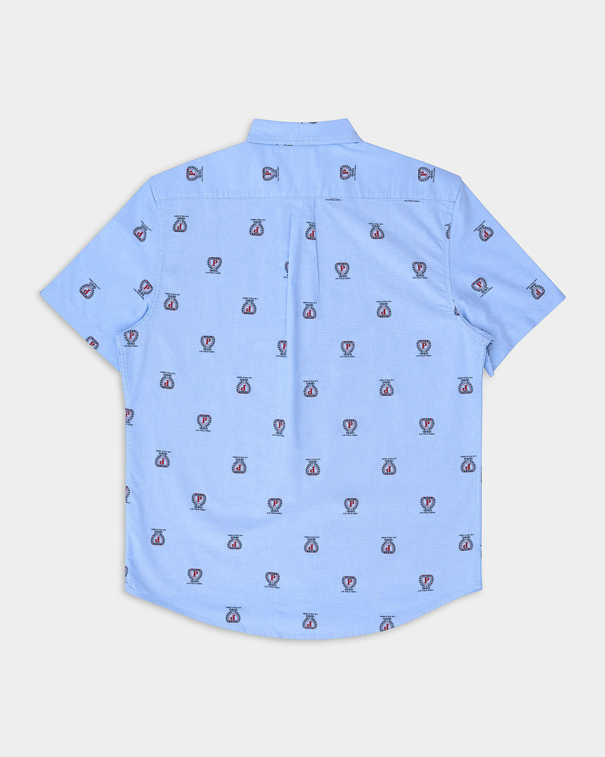 Us Polo Regular Fit All Over Crest Print Oxford Cotton Shirt