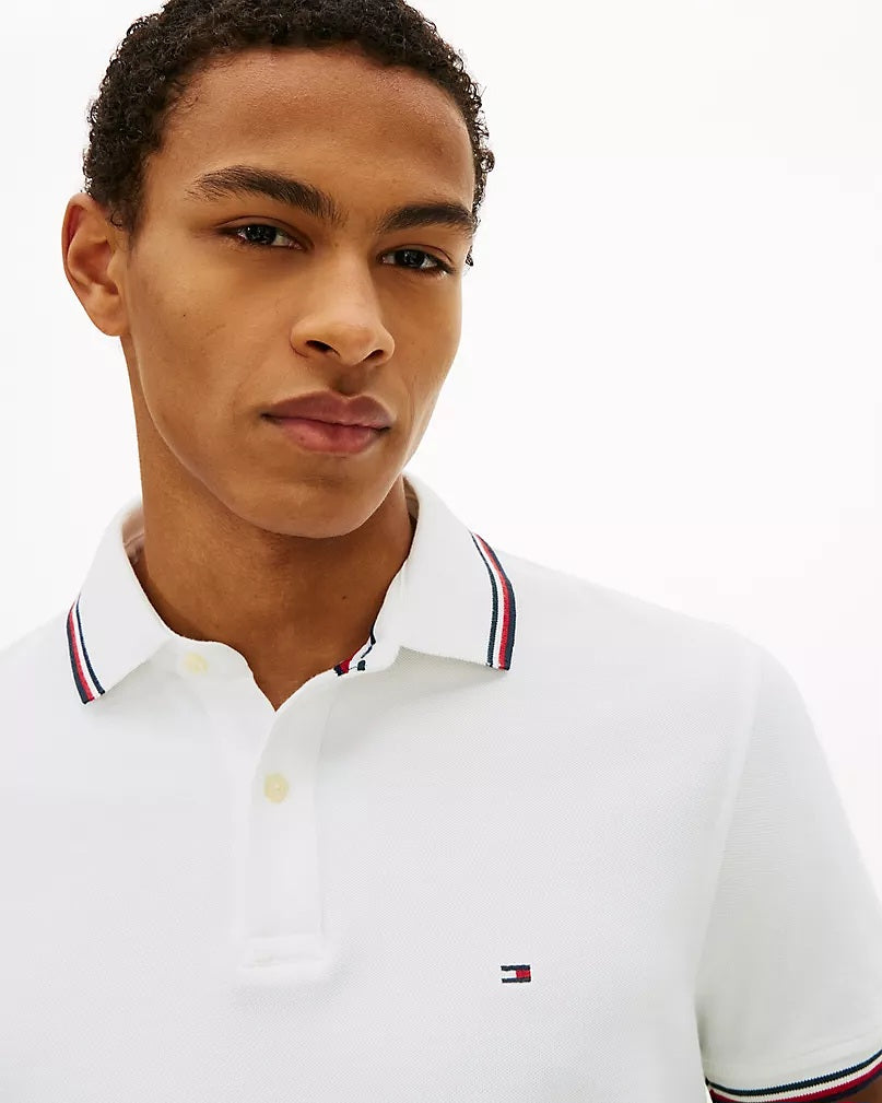 Tommy Hilfiger Regular Fit White Wicking Polo Shirt