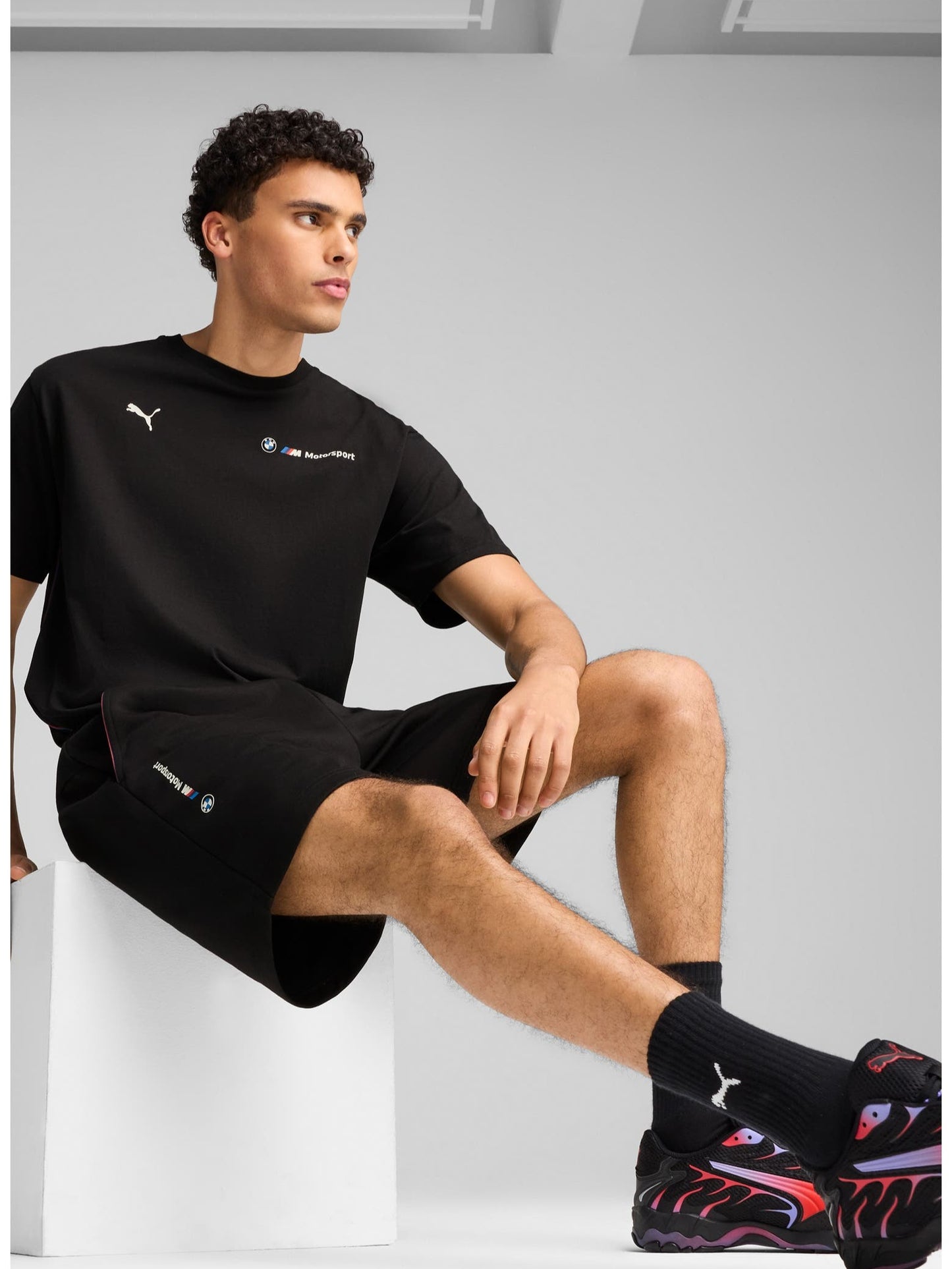 Puma X BMW Motorsport Regular Fit Shorts In Black