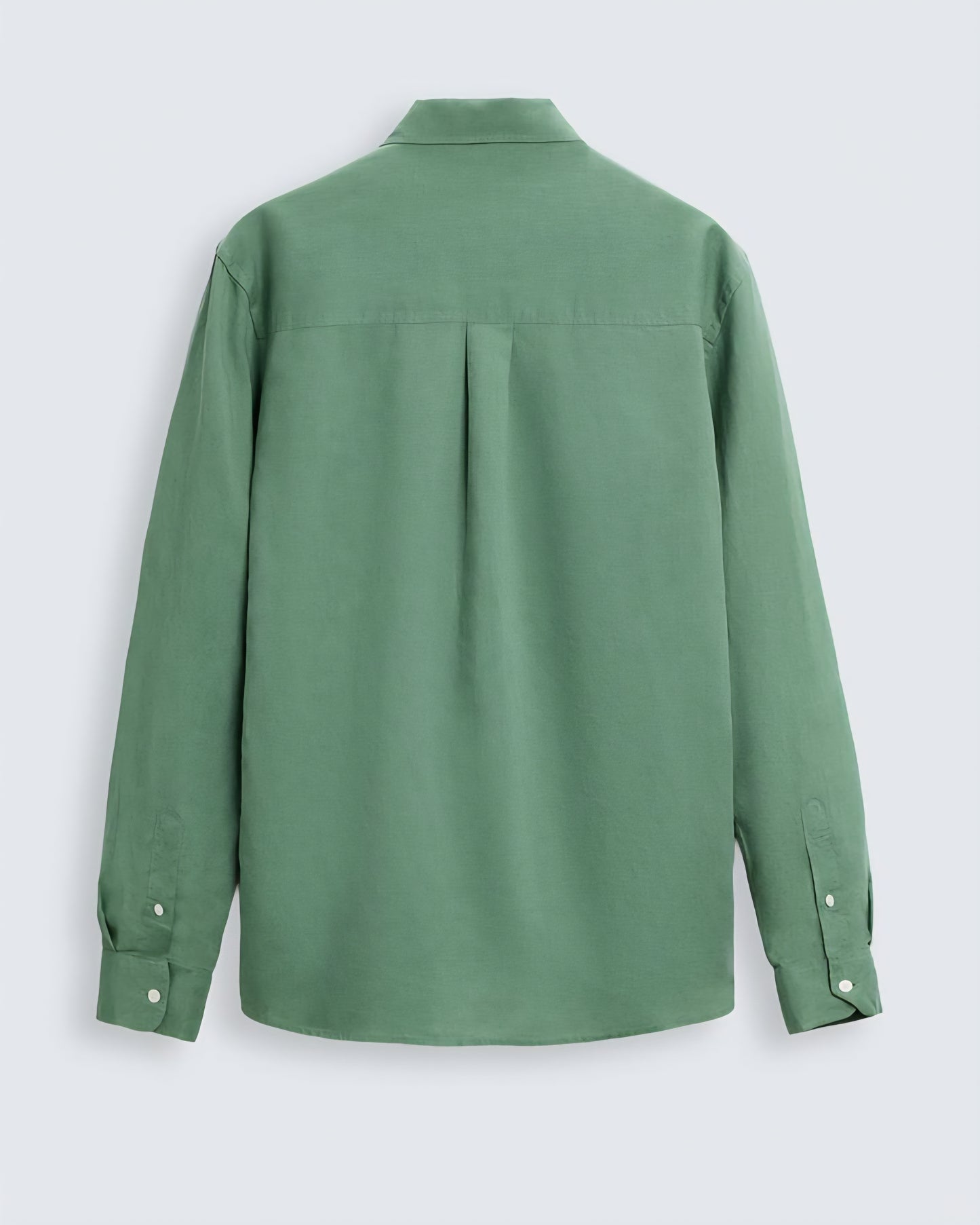 Zara Relaxed Fit Cotton-Linen Shirt in Light Green