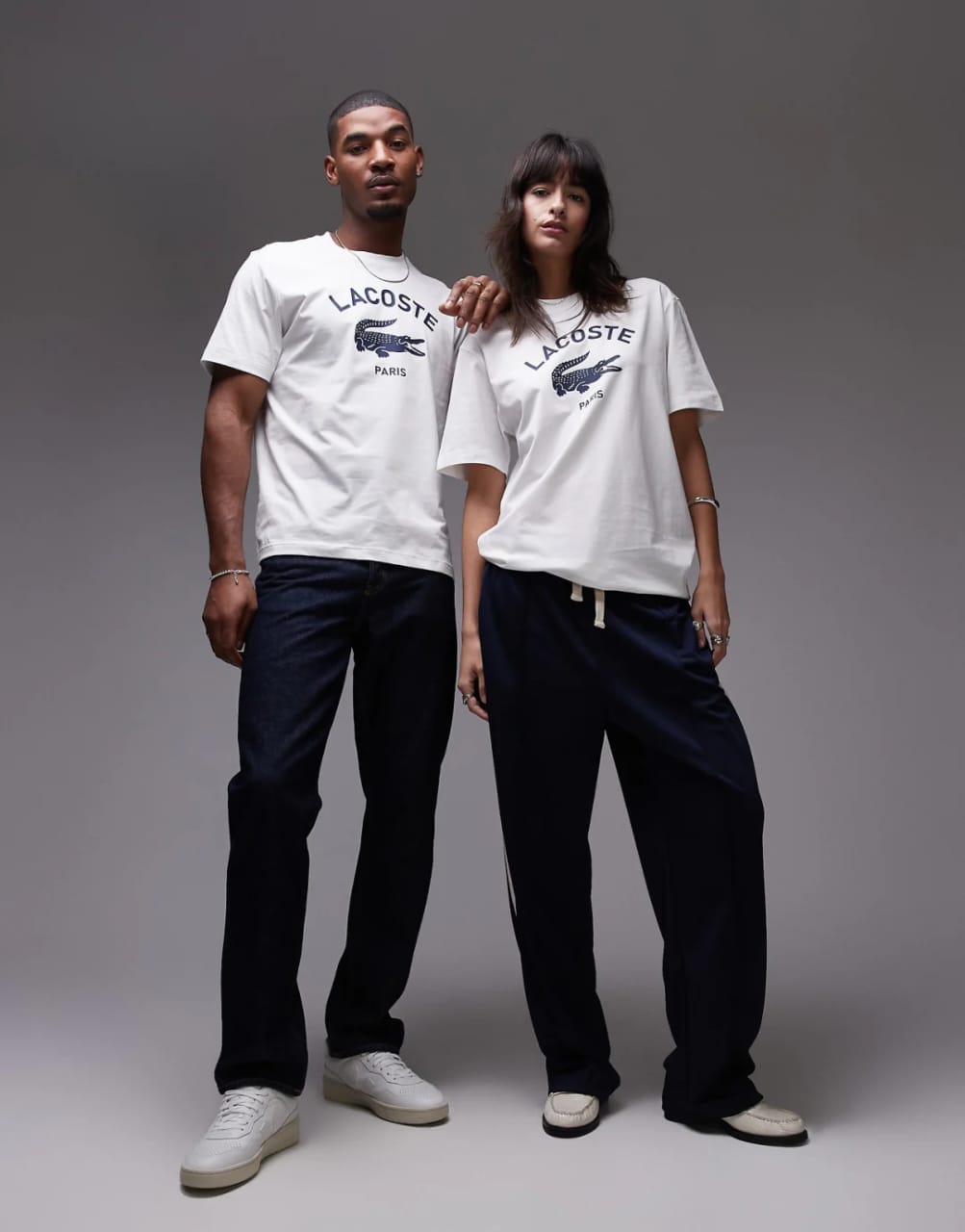 White Signature Print Cotton T-shirt