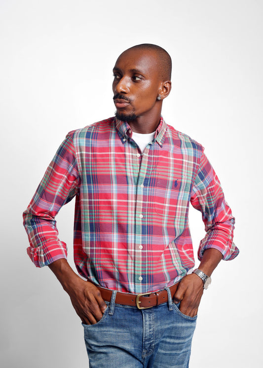 Regular Fit Plaid Oxford Shirt