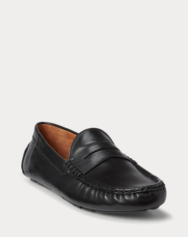 Polo Ralph Lauren Black Anders Leather Driver Loafer