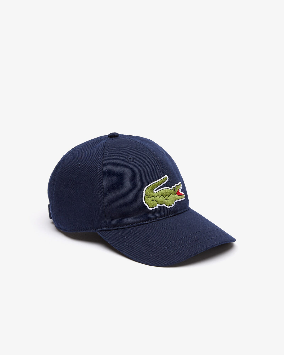 Lacoste Crocodile Badge Cotton Twill Cap In Navy
