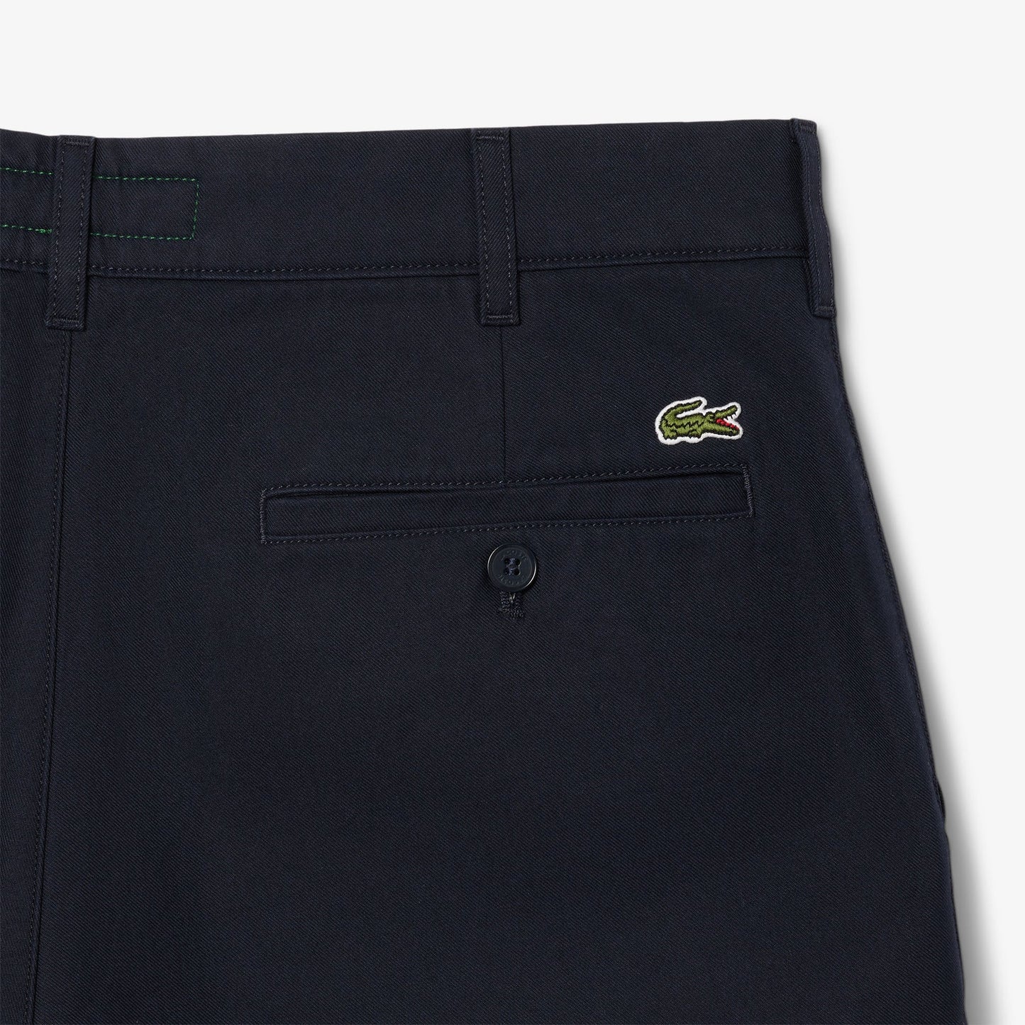 Lacoste Regular Fit Stretch Cotton Chino Bermuda Short In Navy