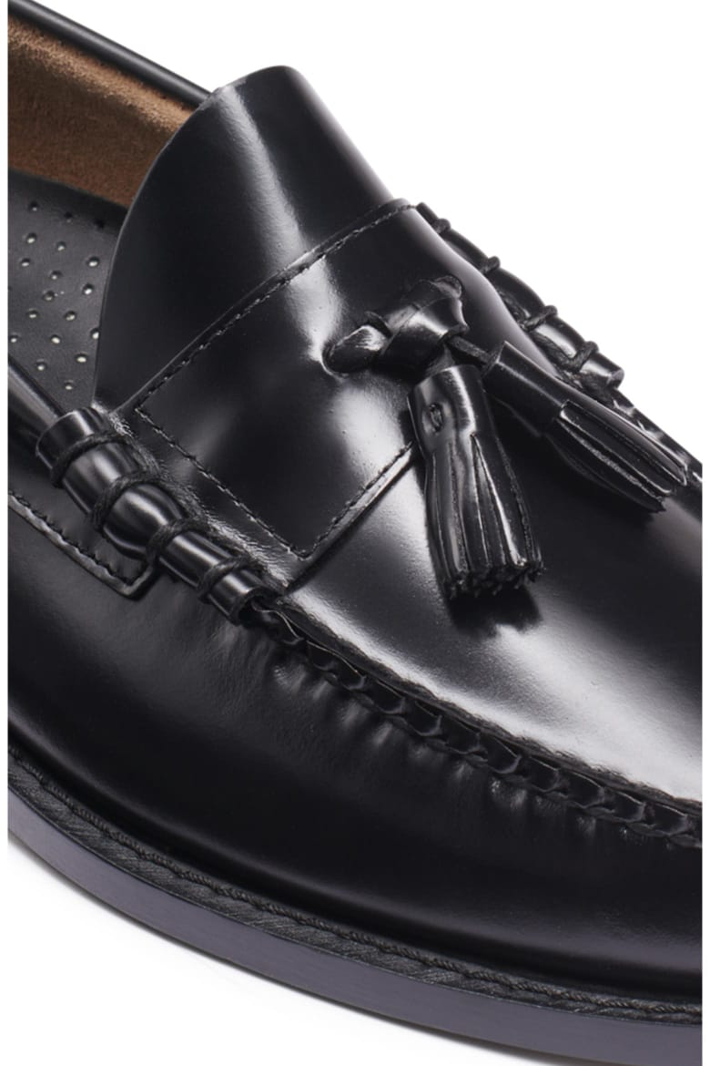 G.H.BASS Weejuns Lennox Tassel Leather Loafers in Black