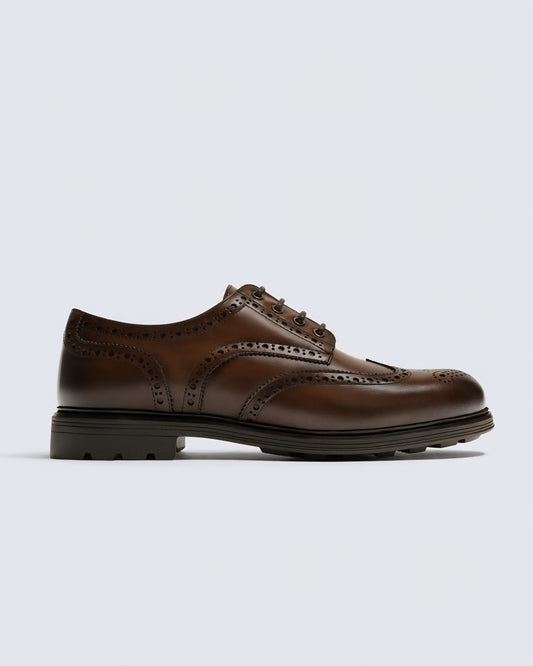 Zara Leather Derby Brogues Shoes