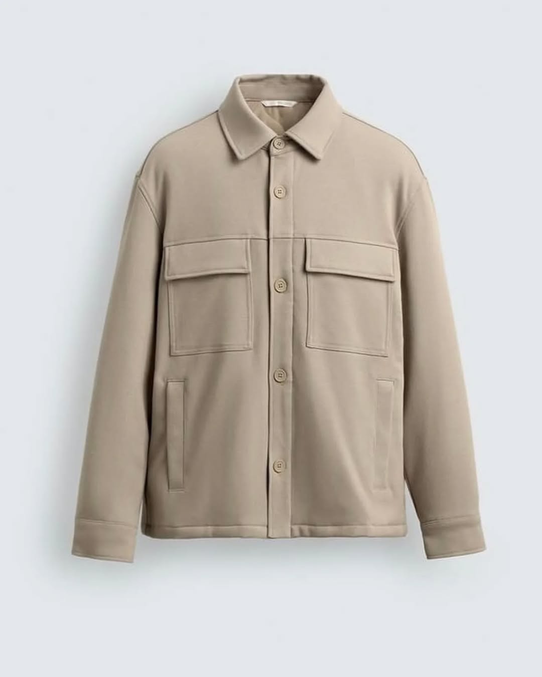Regular fit collared overshirt Coat & jackets