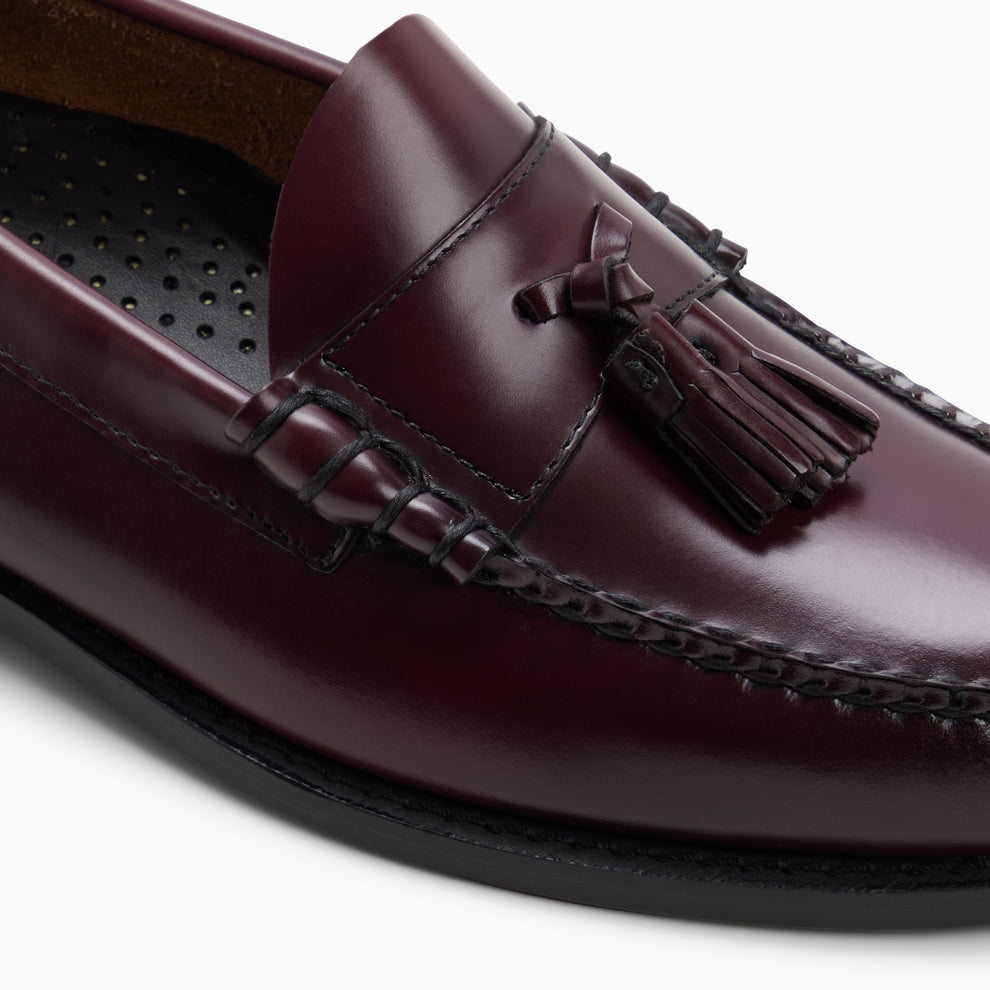 G.H.BASS Lennox Tassel Weejuns Leather Loafers in Wine