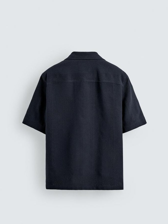 Zara Striped Jacquard Pocket Shirt