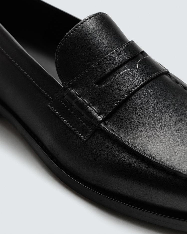 Zara Black Penny Loafers