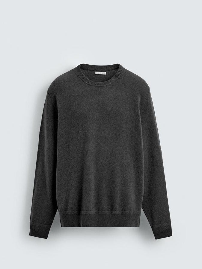 Zara Regular Fit Sweater In Grey