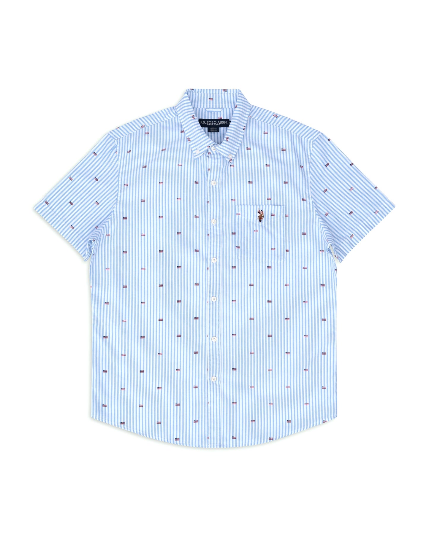 Us Polo Assn Regular Fit Allover Flag Print Shirt