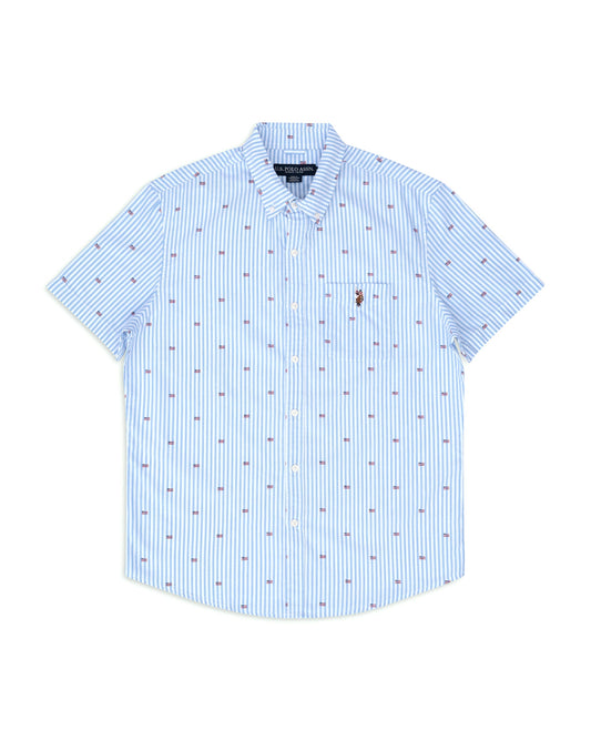Us Polo Assn Regular Fit Allover Flag Print Shirt