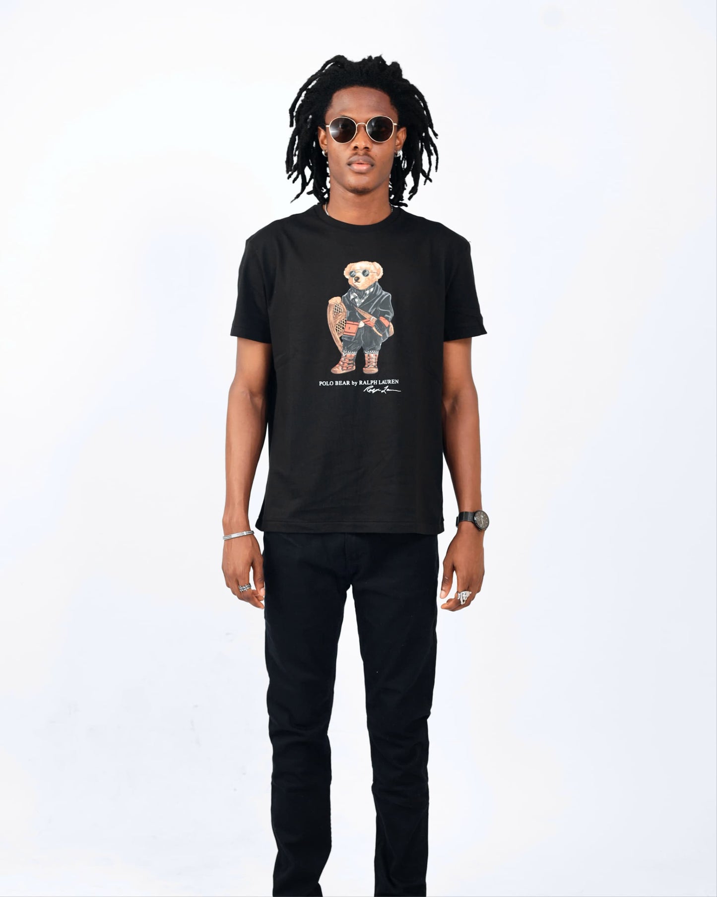 Polo Ralph Black Classic Fit Polo Bear T-shirt
