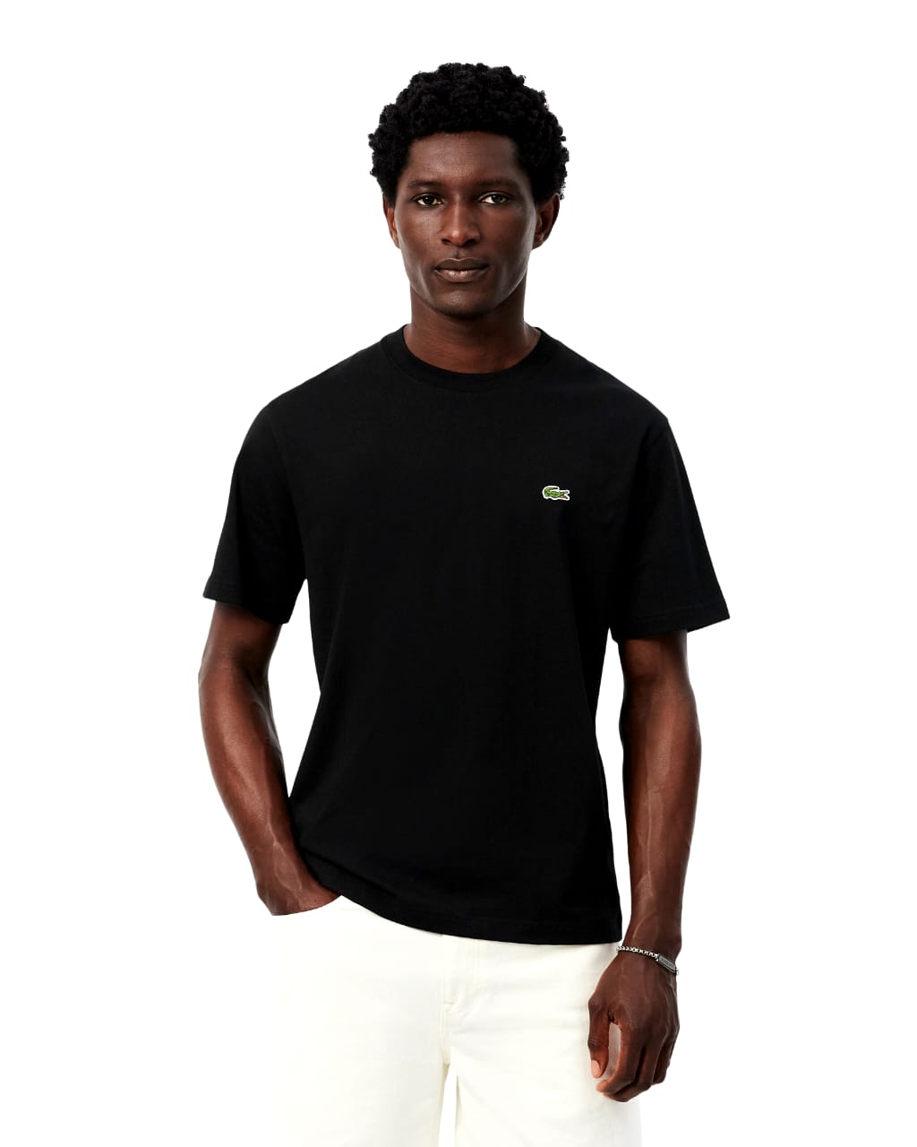 Lacoste Classic Fit Cotton T-Shirt In Black