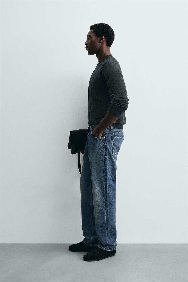 Zara Relaxed Straight Fit Denim Pant