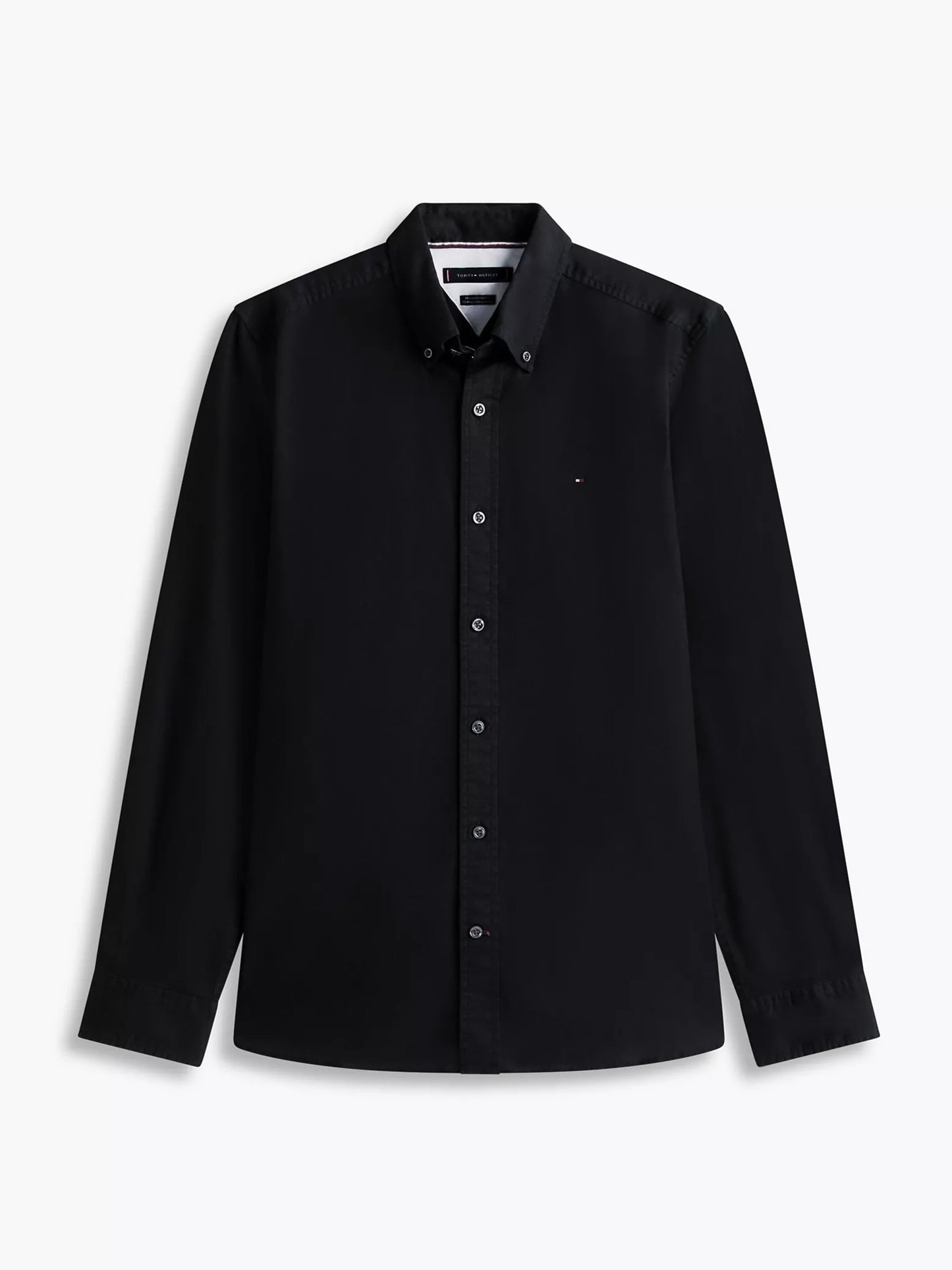 Tommy Hilfiger Regular Fit Cotton Shirt In Black