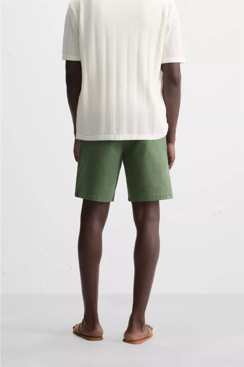 Zara Green Chino Shorts