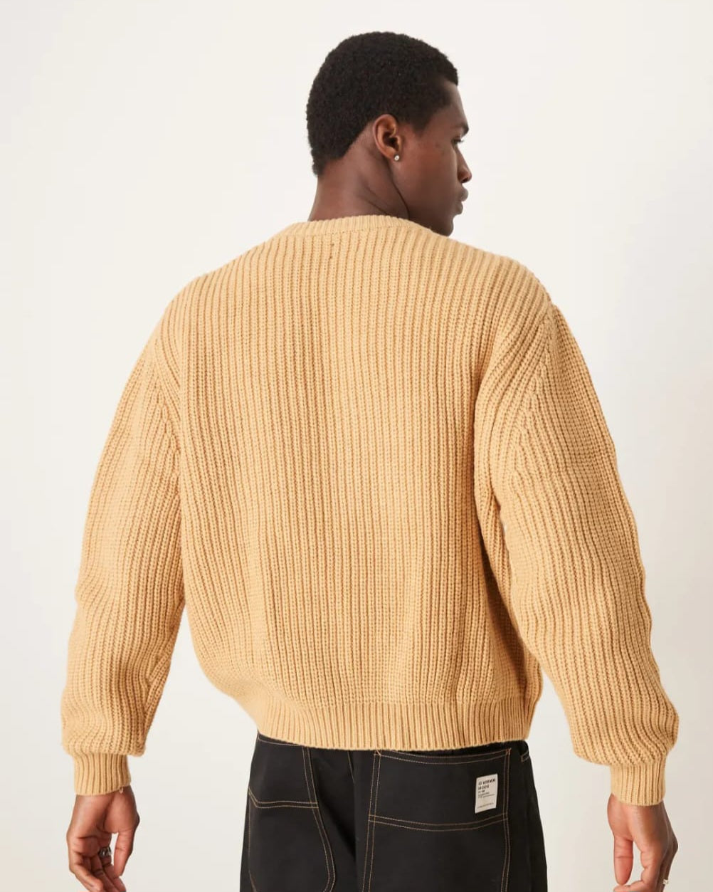 Asos Oversized Ribbed Cardigan in Oatmeal