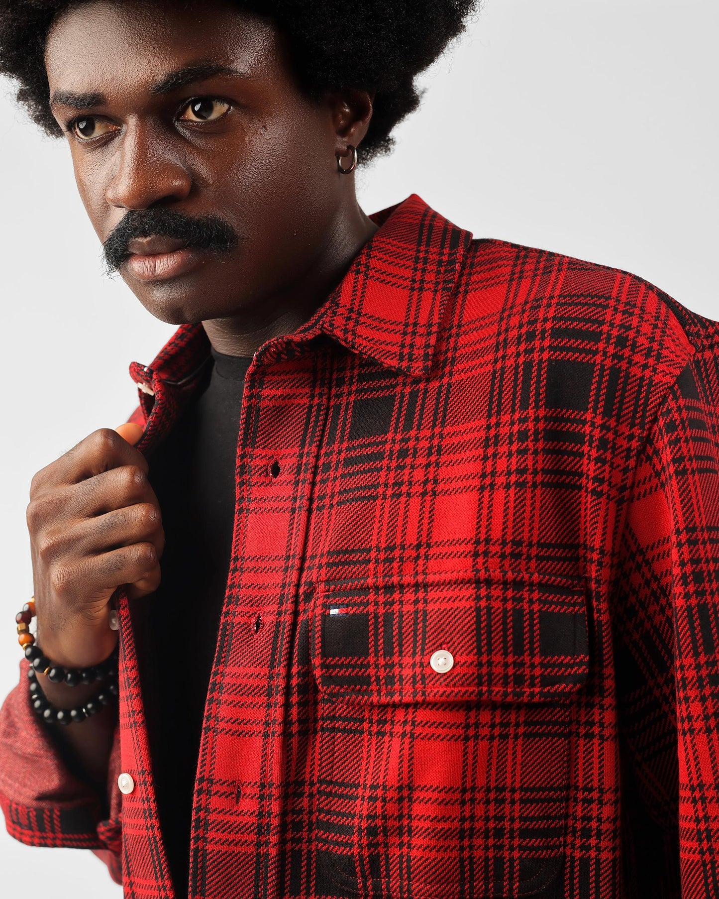 Tommy Hilfiger Regular Fit Plaid Jacquard Knit Shirt