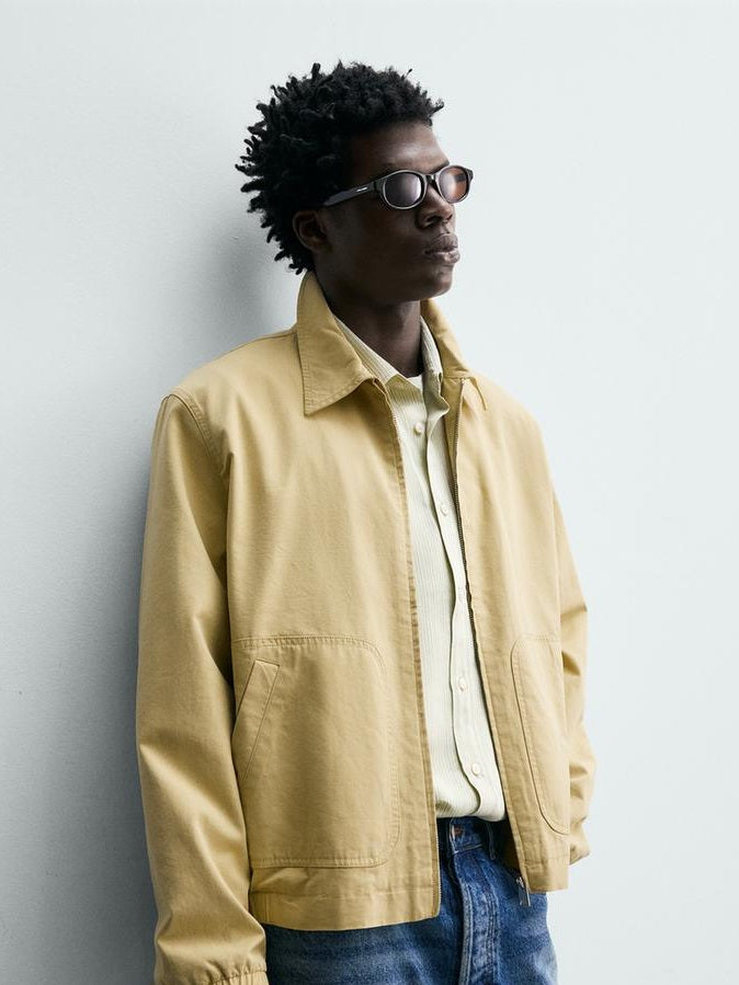 Zara Regular Fit Cotton-Lyocell Jacket