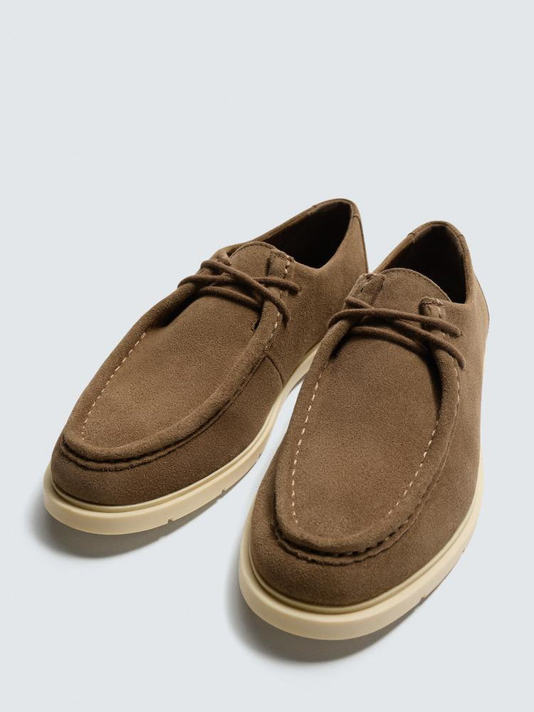 Zara Casual Leather Shoes in Brown