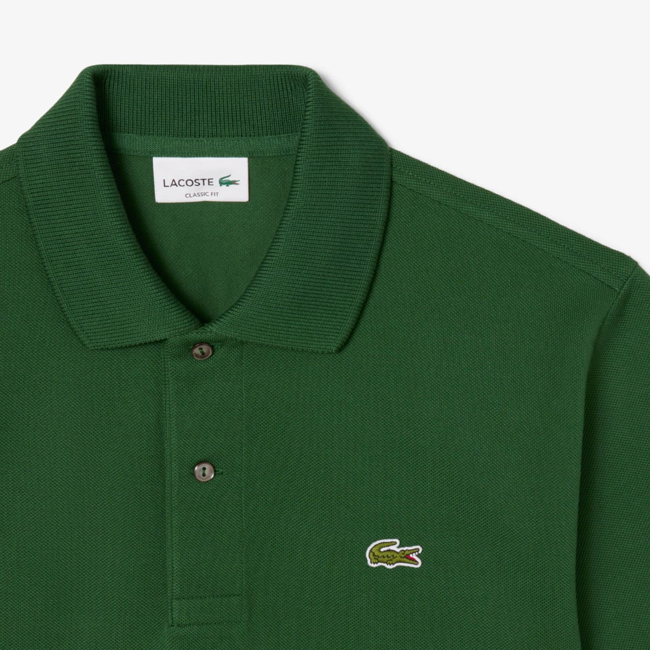 Lacoste Green Classic Fit Pique Polo Shirt