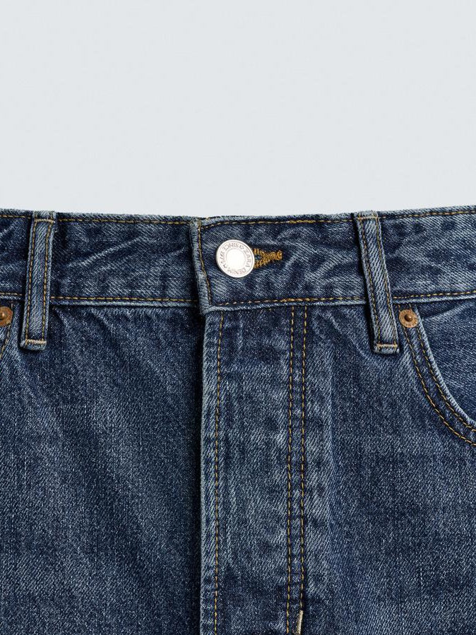 Zara Blue Straight Fit Denim Pants