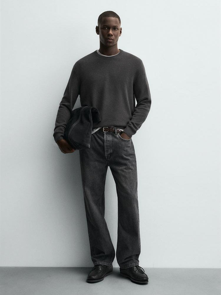 Zara Regular Fit Sweater In Grey
