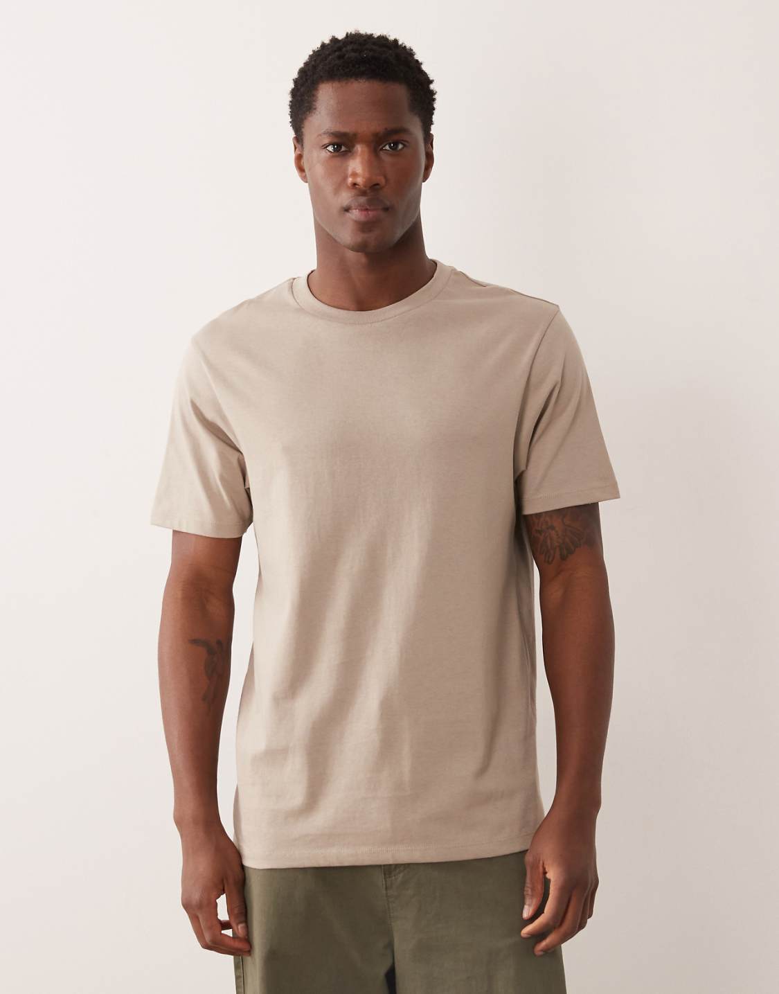 Asos Regular Fit Essential T-Shirt In Beige