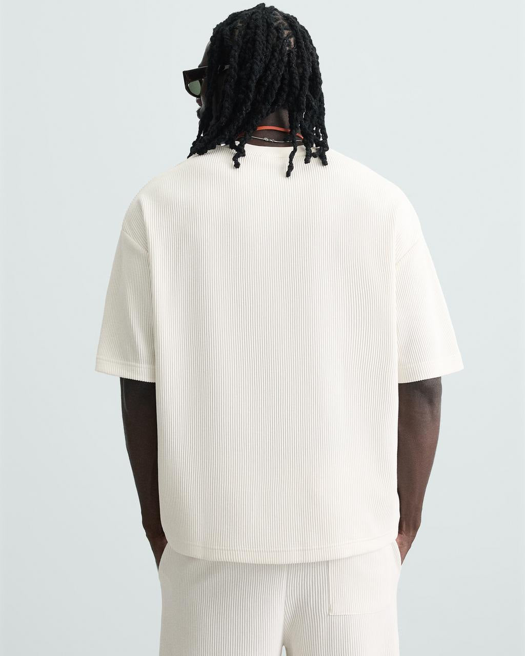 Zara Relaxed Fit Textured T-shirt