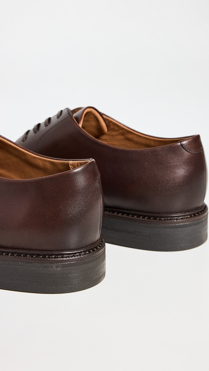 Polo Ralph Lauren Brown Asher Captoe Leather Loafer In Brown