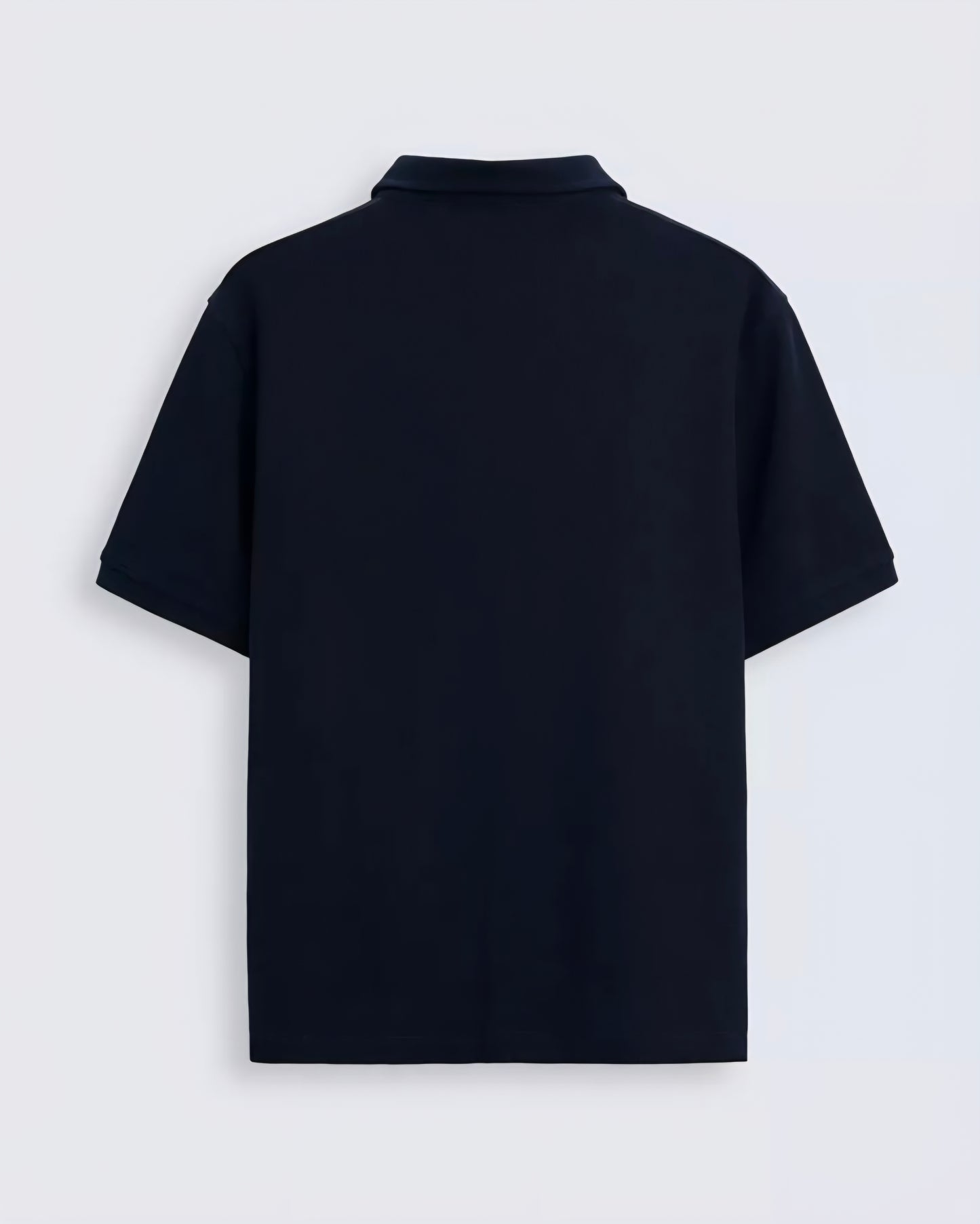 Zara Textured Polo in Navy