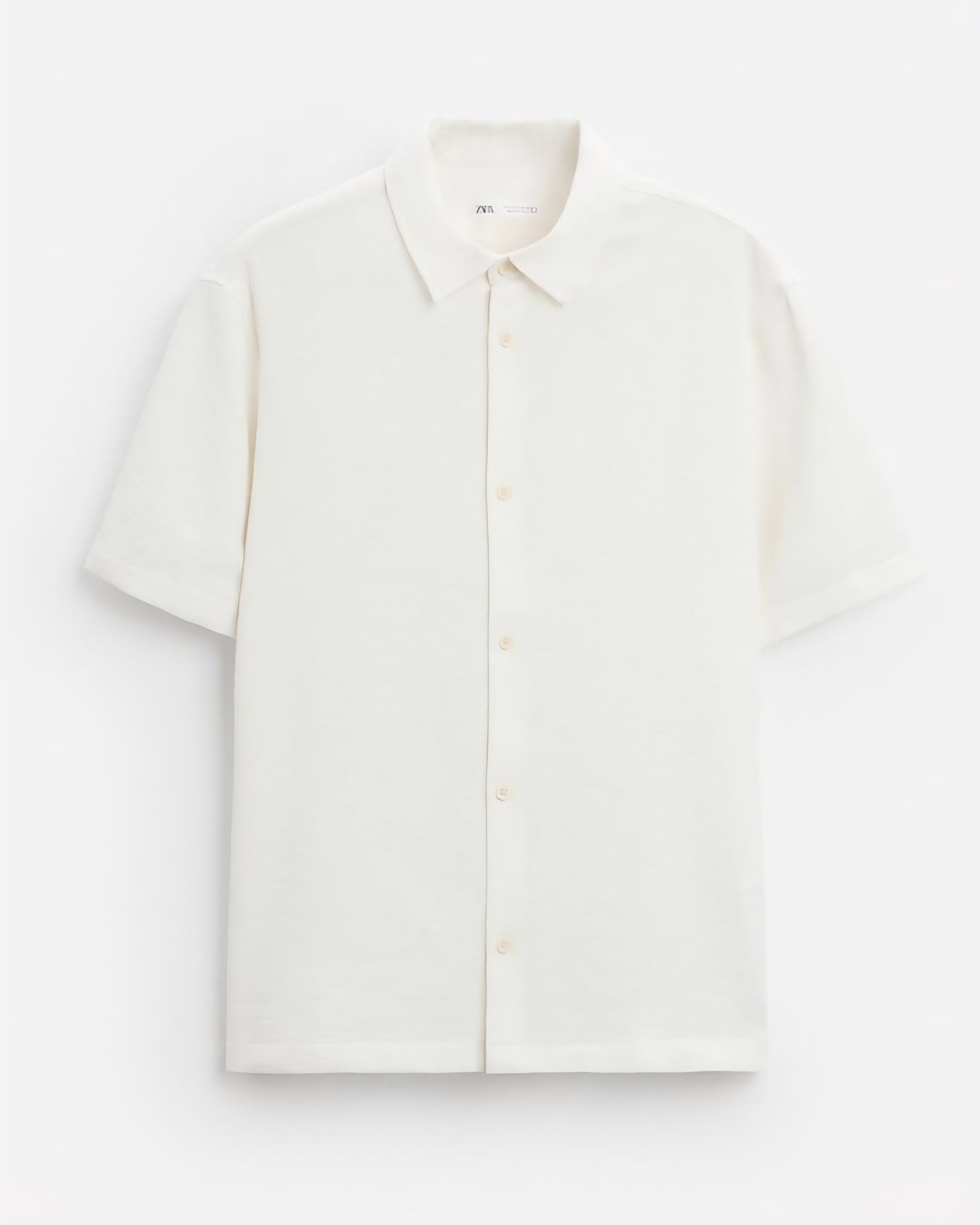 Zara Textured Shirt in Off White