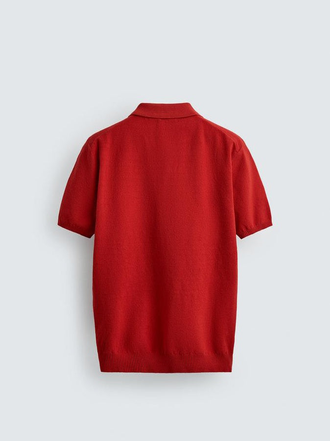 Zara Regular Fit Cotton Knit Polo Shirt