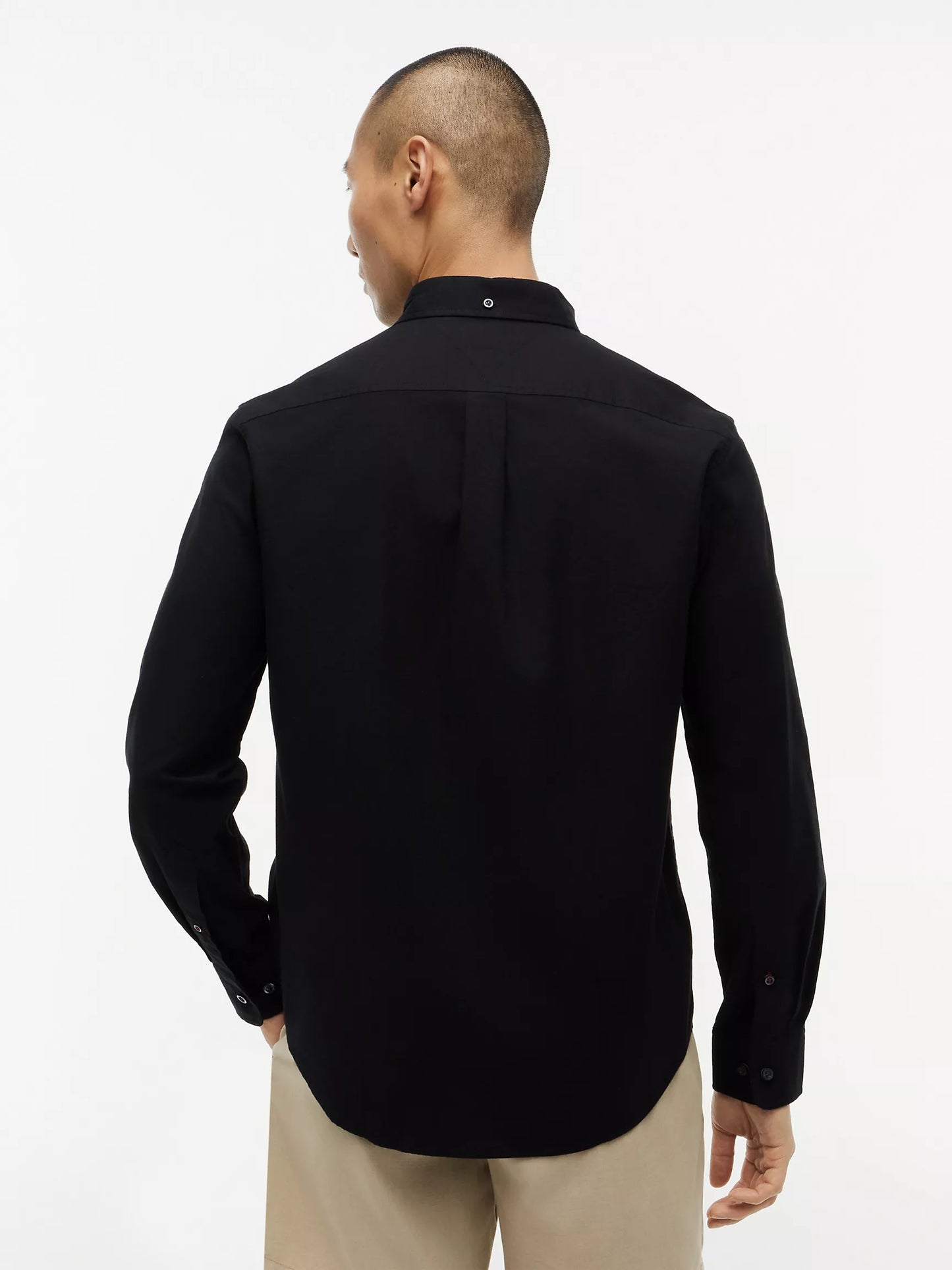 Tommy Hilfiger Regular Fit Cotton Shirt In Black