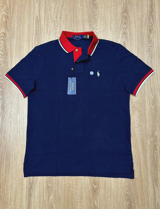Polo Ralph Lauren Classic Fit Navy Pique Cotton Polo Shirt